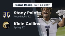 Recap: Stony Point  vs. Klein Collins  2017