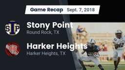 Recap: Stony Point  vs. Harker Heights  2018
