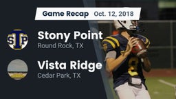 Recap: Stony Point  vs. Vista Ridge  2018