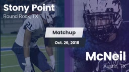 Matchup: Stony Point High vs. McNeil  2018