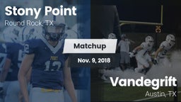 Matchup: Stony Point High vs. Vandegrift  2018