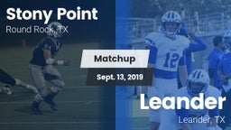 Matchup: Stony Point High vs. Leander  2019