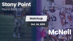 Matchup: Stony Point High vs. McNeil  2019