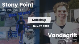 Matchup: Stony Point High vs. Vandegrift  2020