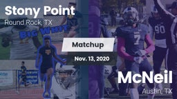 Matchup: Stony Point High vs. McNeil  2020