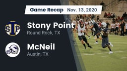 Recap: Stony Point  vs. McNeil  2020