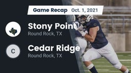 Recap: Stony Point  vs. Cedar Ridge  2021