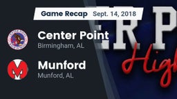 Recap: Center Point  vs. Munford  2018