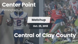 Matchup: Center Point High vs. Central  of Clay County 2018
