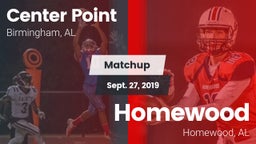 Matchup: Center Point High vs. Homewood  2019