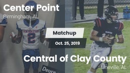 Matchup: Center Point High vs. Central  of Clay County 2019