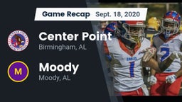 Recap: Center Point  vs. Moody  2020