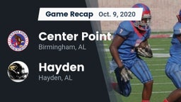 Recap: Center Point  vs. Hayden  2020
