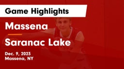 Massena  vs Saranac Lake  Game Highlights - Dec. 9, 2023