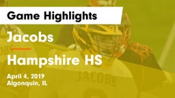 Jacobs  vs Hampshire HS Game Highlights - April 4, 2019