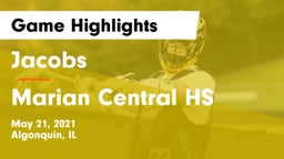 Jacobs  vs Marian Central HS Game Highlights - May 21, 2021