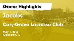 Jacobs  vs Cary-Grove  Lacrosse Club Game Highlights - May 1, 2018