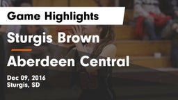 Sturgis Brown  vs Aberdeen Central  Game Highlights - Dec 09, 2016