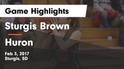 Sturgis Brown  vs Huron  Game Highlights - Feb 3, 2017