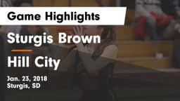 Sturgis Brown  vs Hill City  Game Highlights - Jan. 23, 2018