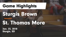 Sturgis Brown  vs St. Thomas More  Game Highlights - Jan. 23, 2018