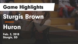 Sturgis Brown  vs Huron  Game Highlights - Feb. 3, 2018