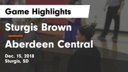 Sturgis Brown  vs Aberdeen Central  Game Highlights - Dec. 15, 2018