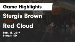 Sturgis Brown  vs Red Cloud  Game Highlights - Feb. 15, 2019