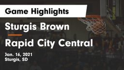 Sturgis Brown  vs Rapid City Central  Game Highlights - Jan. 16, 2021