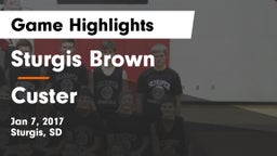 Sturgis Brown  vs Custer Game Highlights - Jan 7, 2017