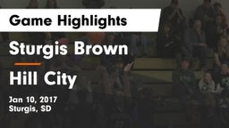 Sturgis Brown  vs Hill City Game Highlights - Jan 10, 2017