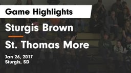 Sturgis Brown  vs St. Thomas More  Game Highlights - Jan 26, 2017