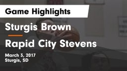 Sturgis Brown  vs Rapid City Stevens  Game Highlights - March 3, 2017