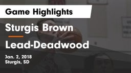 Sturgis Brown  vs Lead-Deadwood  Game Highlights - Jan. 2, 2018