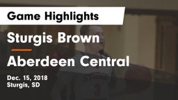 Sturgis Brown  vs Aberdeen Central  Game Highlights - Dec. 15, 2018