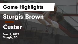 Sturgis Brown  vs Custer  Game Highlights - Jan. 5, 2019