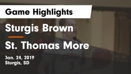 Sturgis Brown  vs St. Thomas More  Game Highlights - Jan. 24, 2019