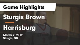 Sturgis Brown  vs Harrisburg  Game Highlights - March 2, 2019