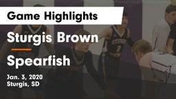 Sturgis Brown  vs Spearfish  Game Highlights - Jan. 3, 2020