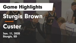 Sturgis Brown  vs Custer  Game Highlights - Jan. 11, 2020