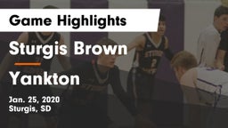 Sturgis Brown  vs Yankton  Game Highlights - Jan. 25, 2020