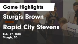 Sturgis Brown  vs Rapid City Stevens  Game Highlights - Feb. 27, 2020