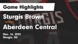 Sturgis Brown  vs Aberdeen Central  Game Highlights - Dec. 16, 2023