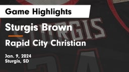Sturgis Brown  vs Rapid City Christian  Game Highlights - Jan. 9, 2024