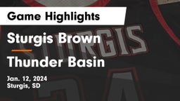 Sturgis Brown  vs Thunder Basin  Game Highlights - Jan. 12, 2024