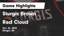 Sturgis Brown  vs Red Cloud  Game Highlights - Jan. 26, 2024