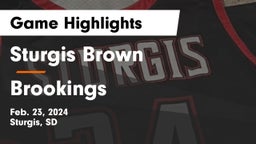 Sturgis Brown  vs Brookings  Game Highlights - Feb. 23, 2024