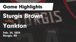 Sturgis Brown  vs Yankton  Game Highlights - Feb. 24, 2024