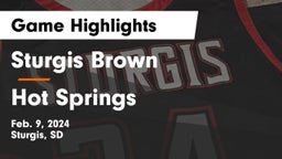 Sturgis Brown  vs Hot Springs  Game Highlights - Feb. 9, 2024