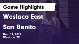 Weslaco East  vs San Benito  Game Highlights - Dec. 11, 2018